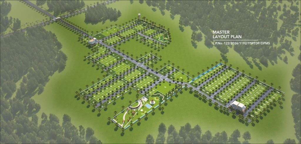Golden Meadows master layout plan render